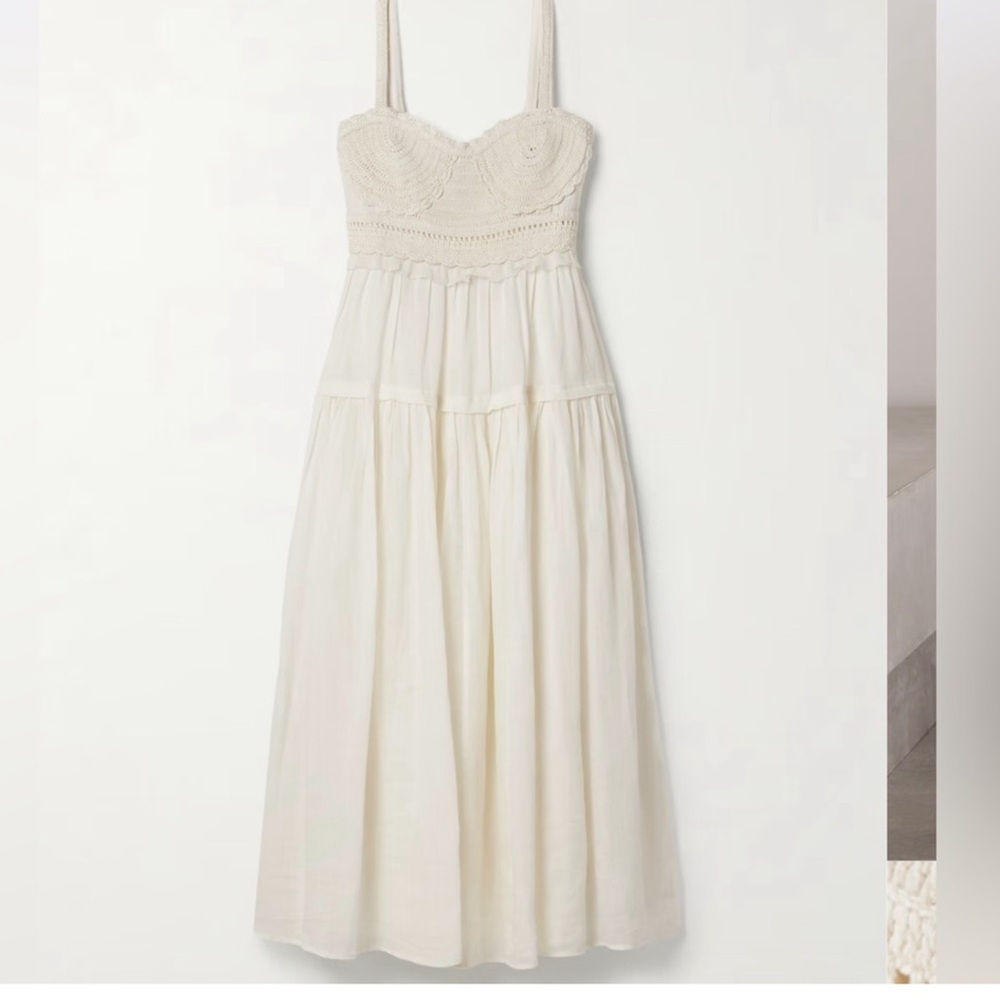 ULLA JOHNSON Gisella midi dress Sz 4 - Picture 6 of 8